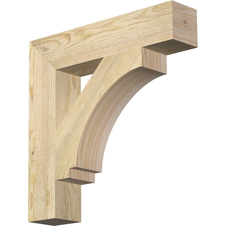 Imperial Block Rough Sawn Bracket, Douglas Fir, 4W X 20D X 20H